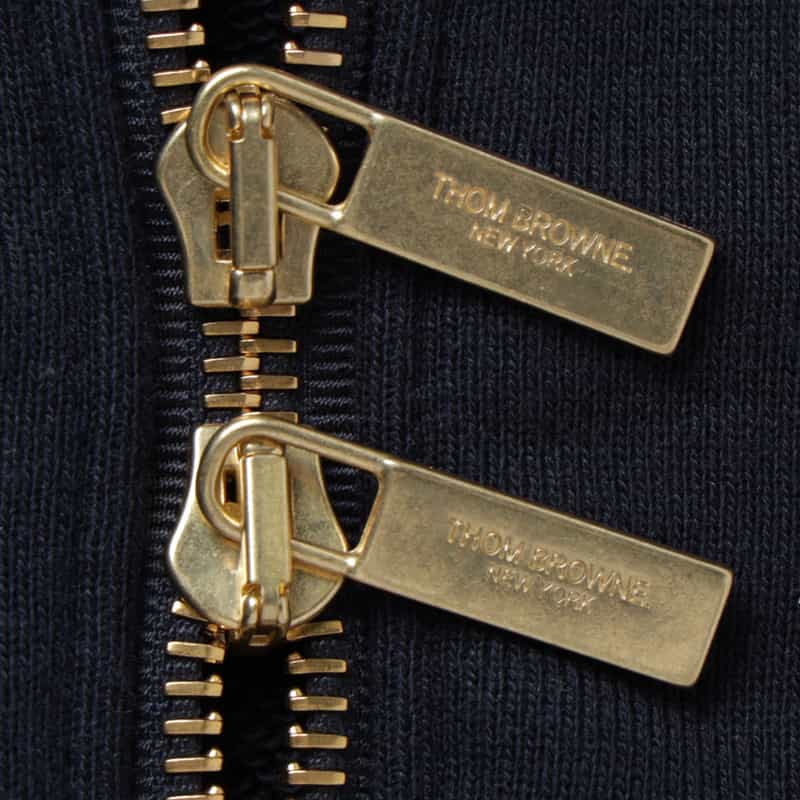 THOM BROWNE THOM BROWNE＜トム ブラウン＞ 4BERジップアップスウェットパーカー NAVY