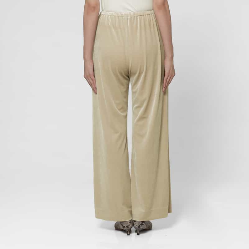 BARNEYS NEW YORK セットアップ ウォッシャブル ベロア素材 ワイドパンツ BEIGE