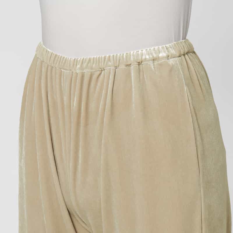 BARNEYS NEW YORK セットアップ ウォッシャブル ベロア素材 ワイドパンツ BEIGE
