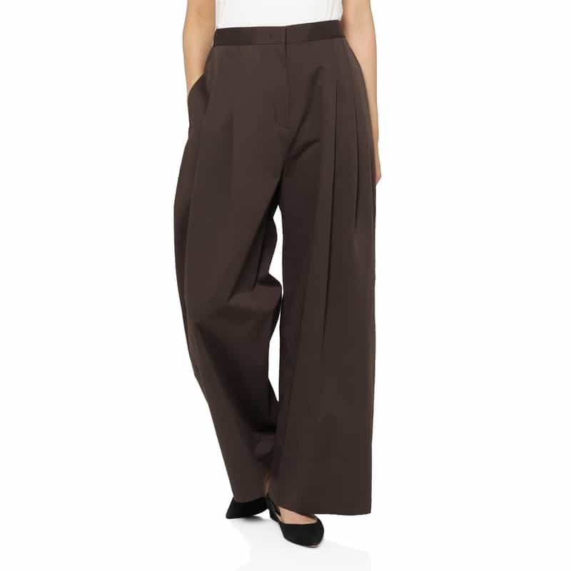 AMOMENTO AMOMENTO ＜アモーメント＞ 2タックワイドパンツ BROWN