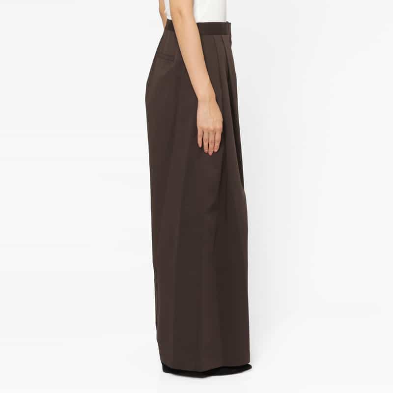 AMOMENTO AMOMENTO ＜アモーメント＞ 2タックワイドパンツ BROWN