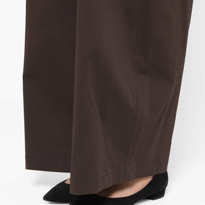 AMOMENTO AMOMENTO ＜アモーメント＞ 2タックワイドパンツ BROWN