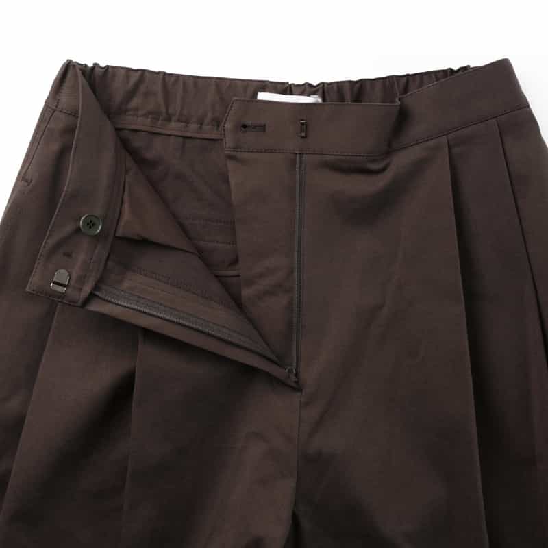 AMOMENTO AMOMENTO ＜アモーメント＞ 2タックワイドパンツ BROWN