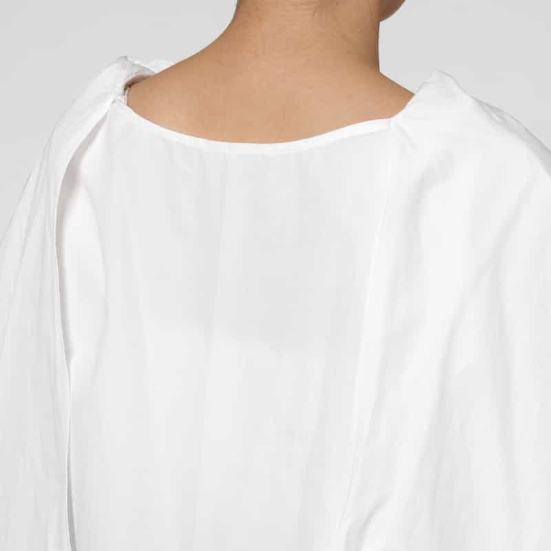 AMOMENTO AMOMENTO ＜アモーメント＞ コットン素材ノットデザインブラウス WHITE