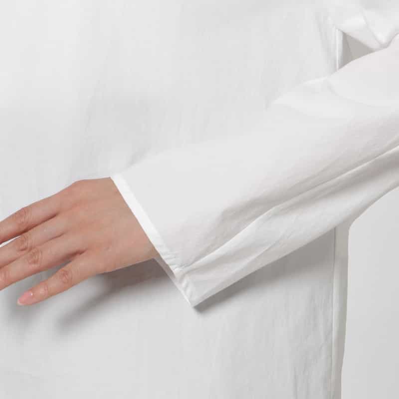 AMOMENTO AMOMENTO ＜アモーメント＞ コットン素材ノットデザインブラウス WHITE