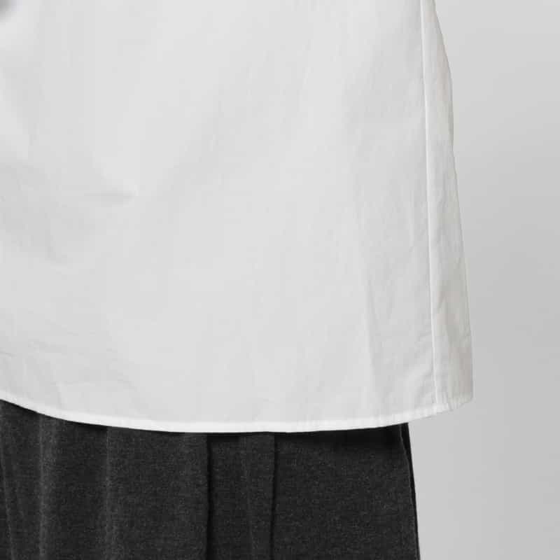 AMOMENTO AMOMENTO ＜アモーメント＞ コットン素材ノットデザインブラウス WHITE