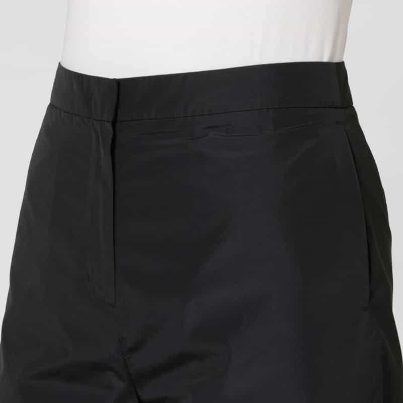 AMOMENTO AMOMENTO ＜アモーメント＞ シルク混タフタ バミューダパンツ BLACK