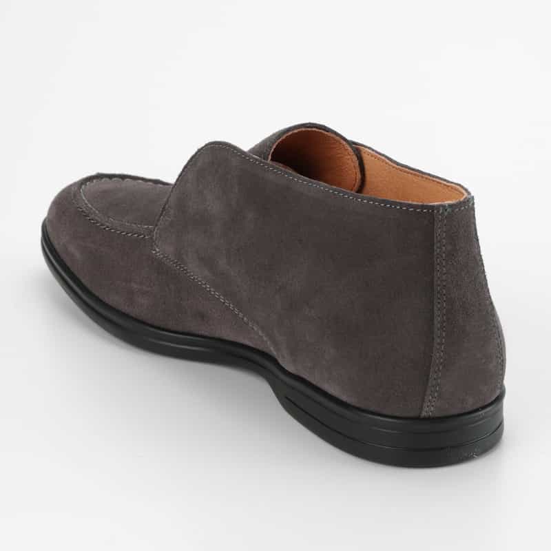 BARNEYS NEW YORK スエード素材ミッドカットスリッポン GRAY