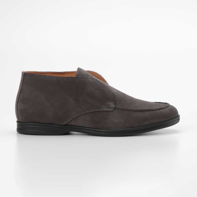 BARNEYS NEW YORK スエード素材ミッドカットスリッポン GRAY