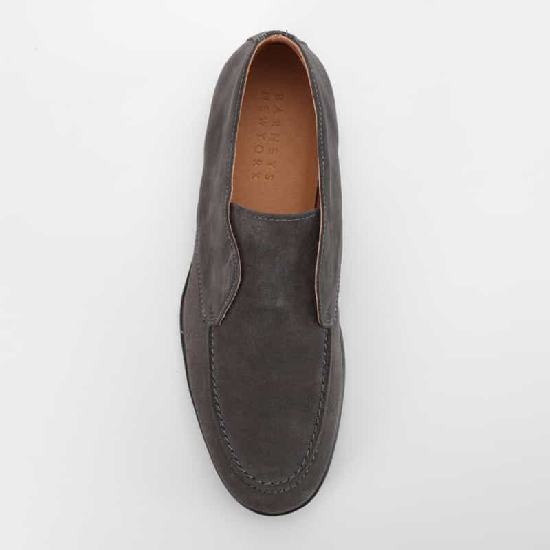 BARNEYS NEW YORK スエード素材ミッドカットスリッポン GRAY