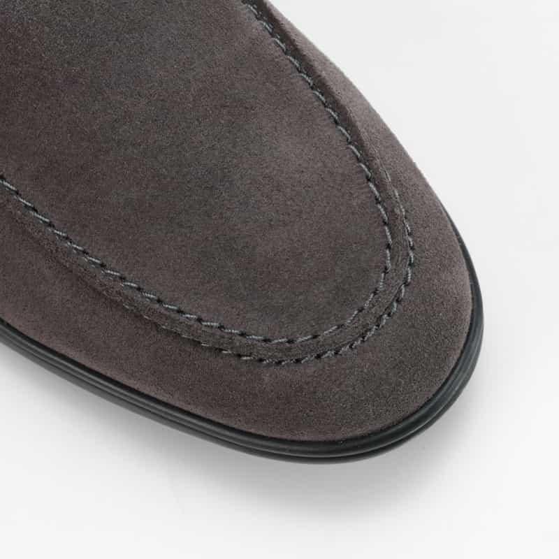 BARNEYS NEW YORK スエード素材ミッドカットスリッポン GRAY