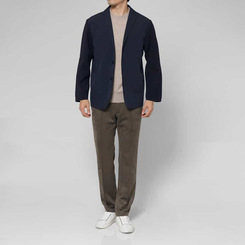 BARNEYS NEW YORK コンビネーションストレッチシングルジャケット NAVY