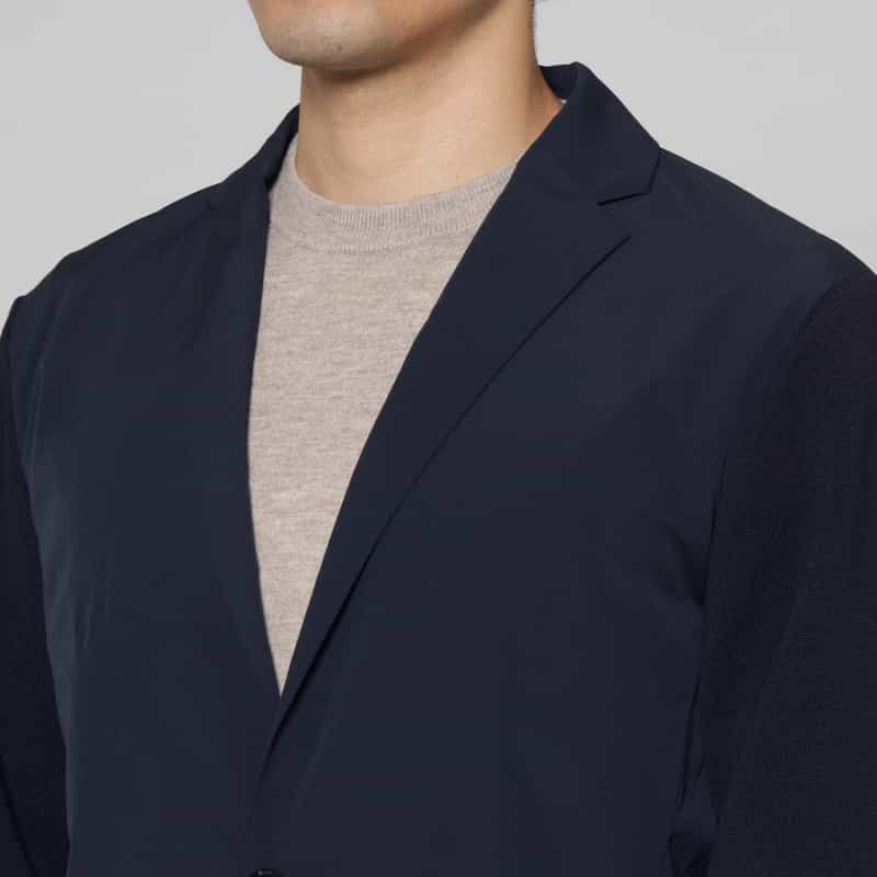 BARNEYS NEW YORK コンビネーションストレッチシングルジャケット NAVY