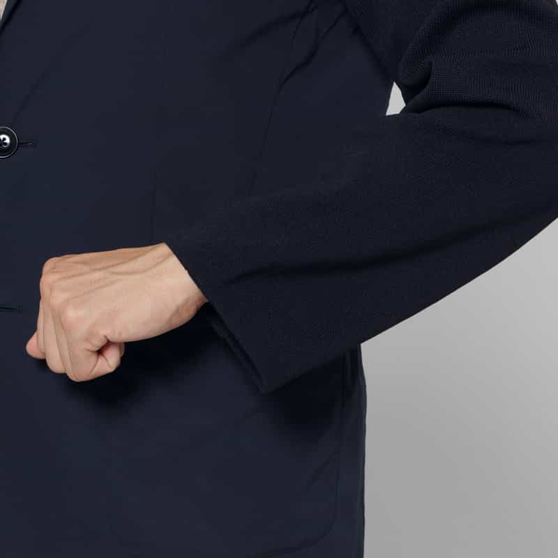 BARNEYS NEW YORK コンビネーションストレッチシングルジャケット NAVY