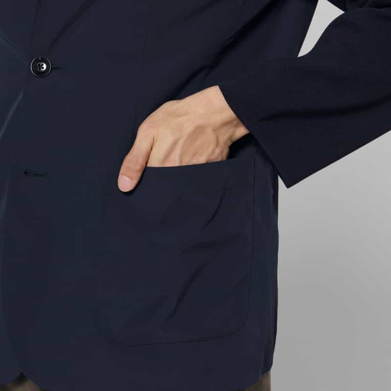 BARNEYS NEW YORK コンビネーションストレッチシングルジャケット NAVY