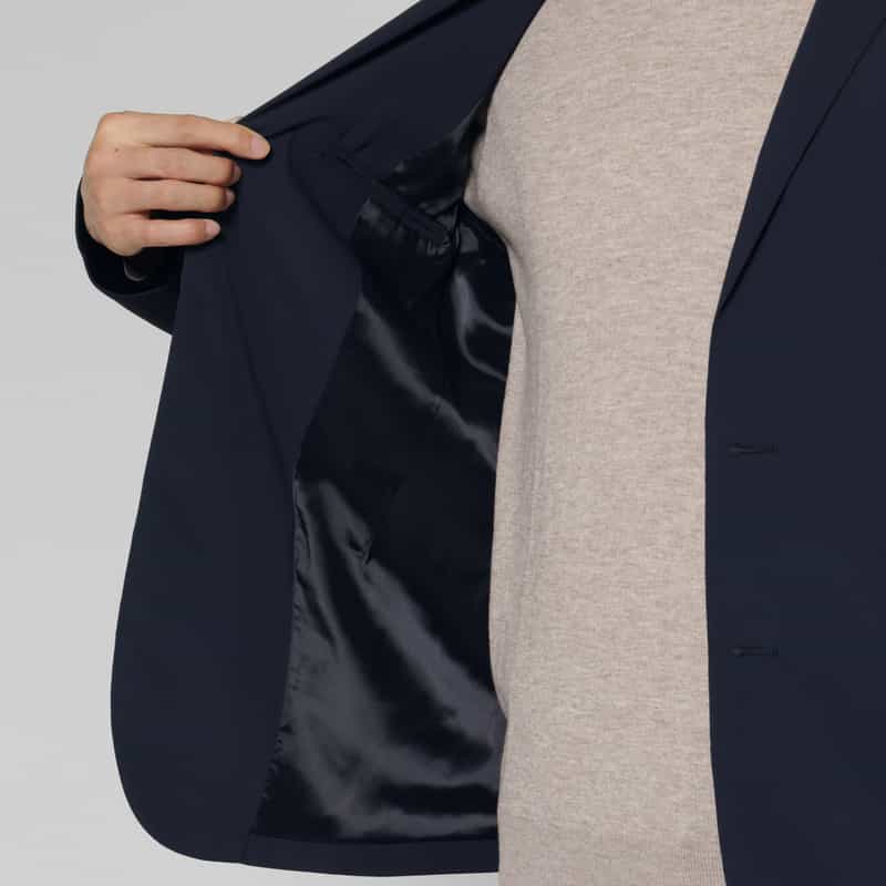 BARNEYS NEW YORK コンビネーションストレッチシングルジャケット NAVY