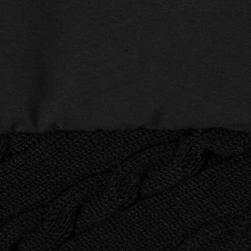 BARNEYS NEW YORK ケーブルニットスリーブジップアップブルゾン BLACK