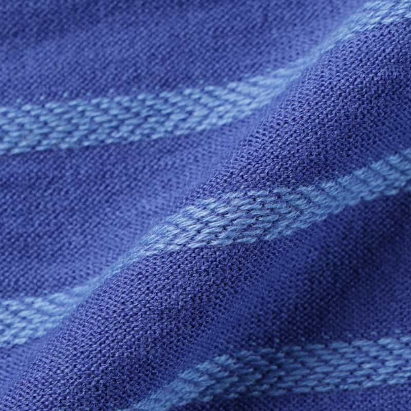 BARNEYS NEW YORK ボーダー柄クルーネックニットプルオーバー BLUE
