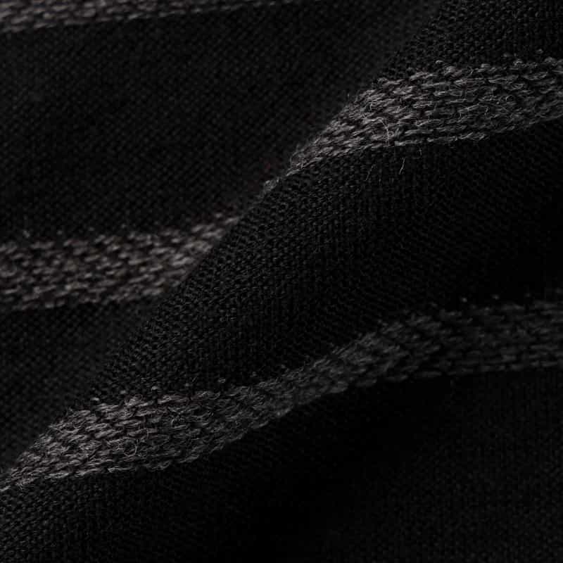 BARNEYS NEW YORK ボーダー柄クルーネックニットプルオーバー BLACK