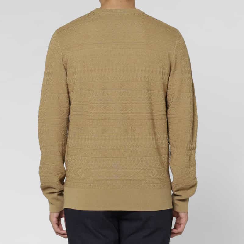 BARNEYS NEW YORK フェアアイル柄ニットプルオーバー BEIGE