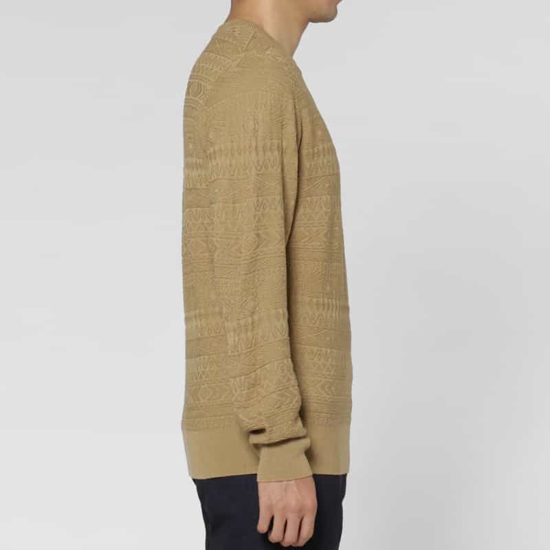 BARNEYS NEW YORK フェアアイル柄ニットプルオーバー BEIGE