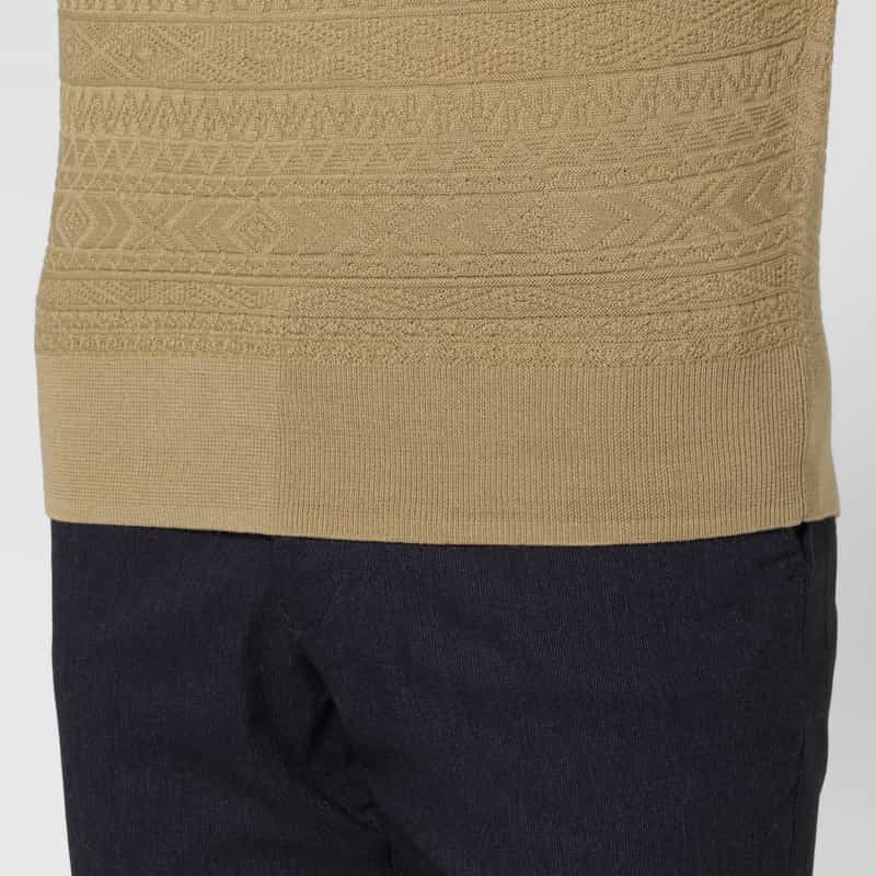 BARNEYS NEW YORK フェアアイル柄ニットプルオーバー BEIGE