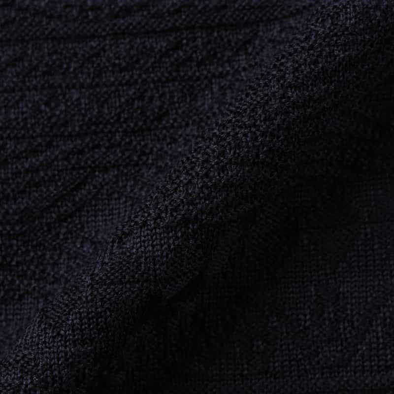 BARNEYS NEW YORK フェアアイル柄ニットプルオーバー BLACK
