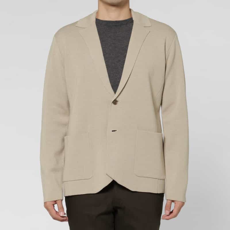 BARNEYS NEW YORK ミラノリブニットジャケット BEIGE