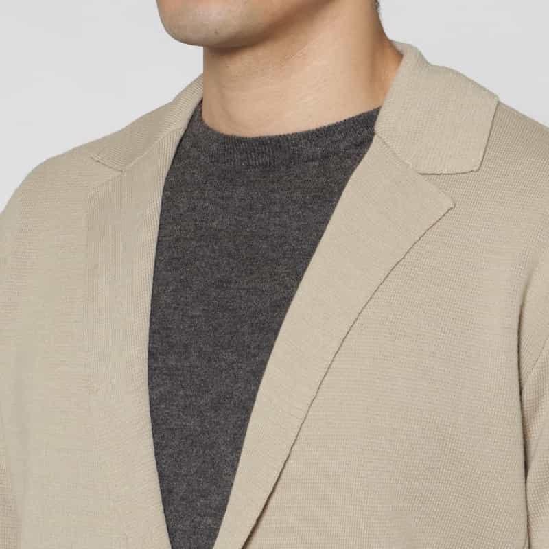 BARNEYS NEW YORK ミラノリブニットジャケット BEIGE