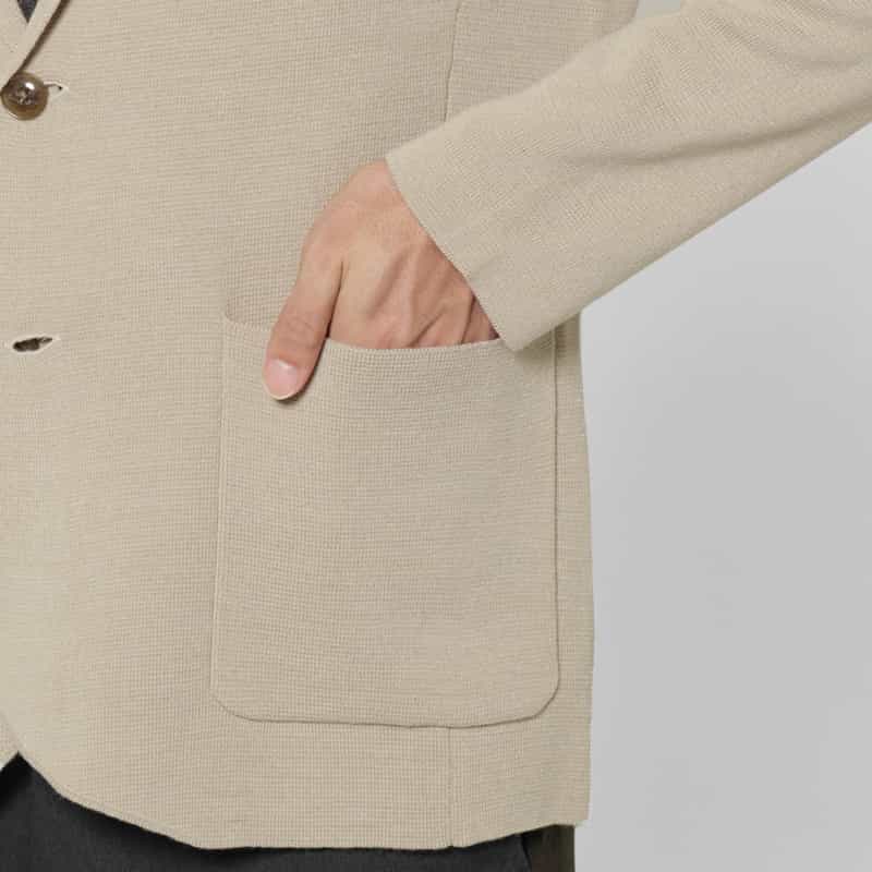 BARNEYS NEW YORK ミラノリブニットジャケット BEIGE