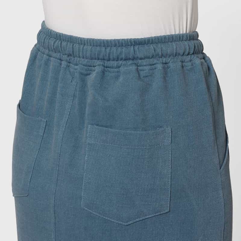 BARNEYS NEW YORK ウォッシャブル コーデュロイ素材ドローストリングスカート BLUE