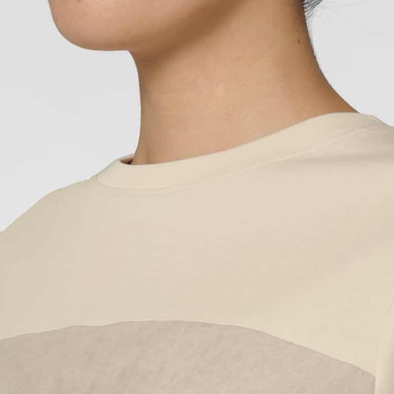 BARNEYS NEW YORK ウォッシャブル コンビネーション アシンメトリーレースデザインカットソー BEIGE