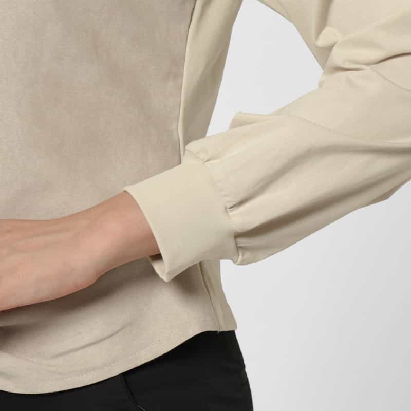 BARNEYS NEW YORK ウォッシャブル コンビネーション アシンメトリーレースデザインカットソー BEIGE