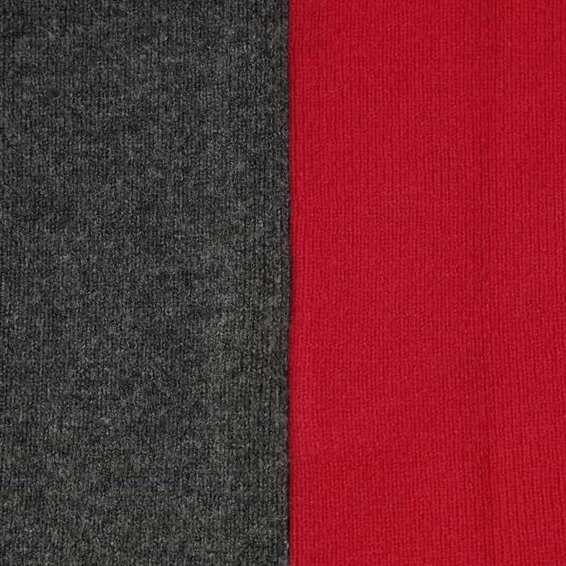 BARNEYS NEW YORK ウォッシャブル オーバーフィット バイカラーニットプルオーバー DARK GRAY