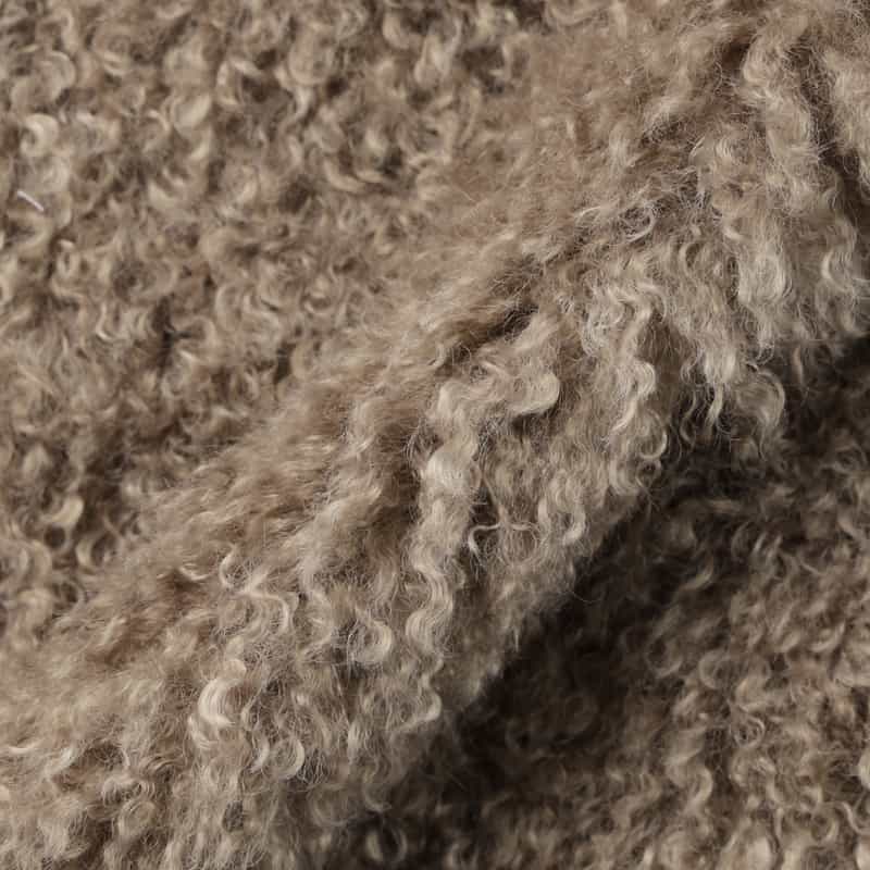 BARNEYS NEW YORK エコファー Wジップアップショートベスト LIGHT BROWN