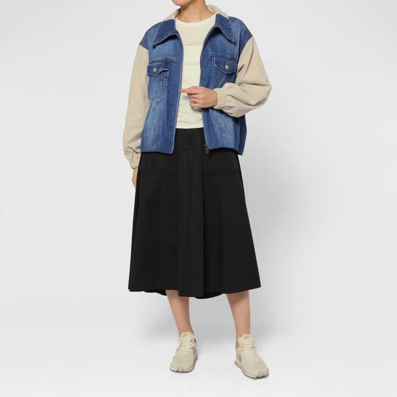 BARNEYS NEW YORK デニム×コーデュロイ  ドッキングブルゾン BEIGE