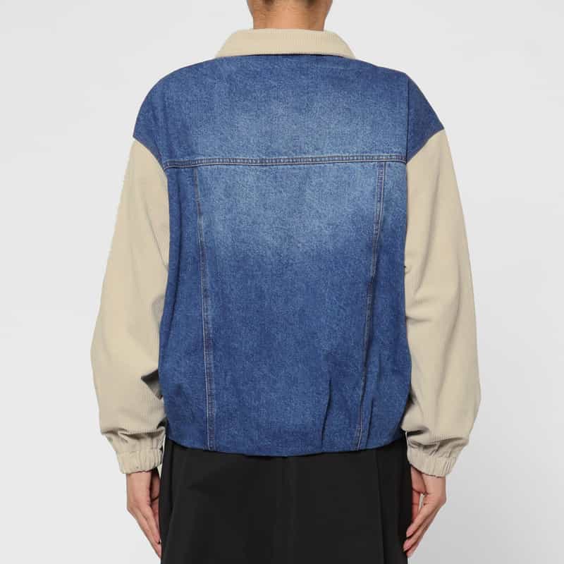 BARNEYS NEW YORK デニム×コーデュロイ  ドッキングブルゾン BEIGE