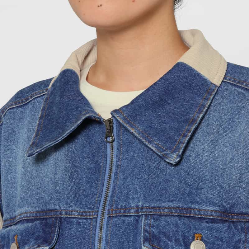 BARNEYS NEW YORK デニム×コーデュロイ  ドッキングブルゾン BEIGE