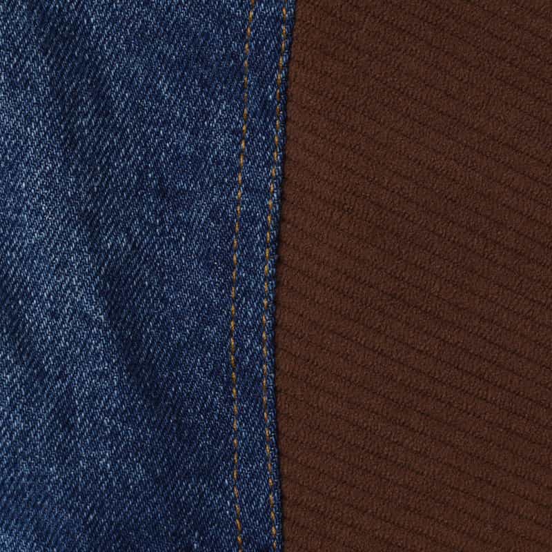 BARNEYS NEW YORK デニム×コーデュロイ  ドッキングブルゾン BROWN