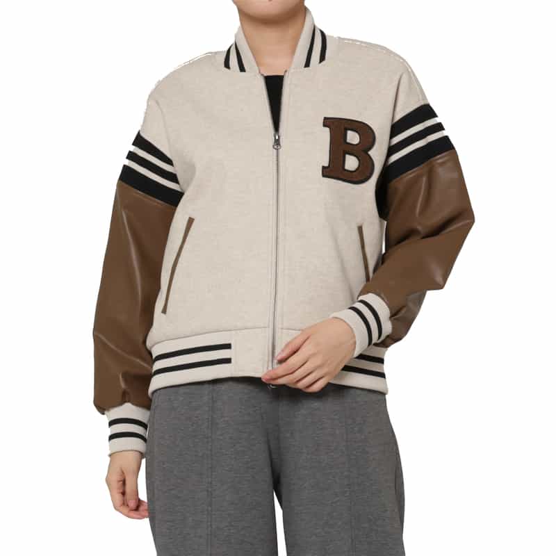 BARNEYS NEW YORK 異素材コンビネーション スタジアムジャンパー BEIGE