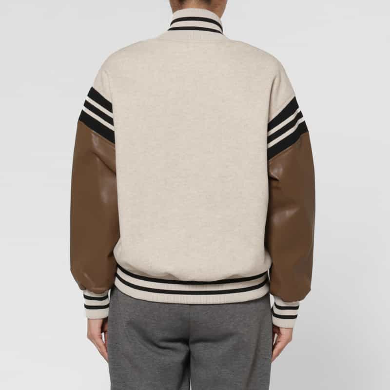 BARNEYS NEW YORK 異素材コンビネーション スタジアムジャンパー BEIGE