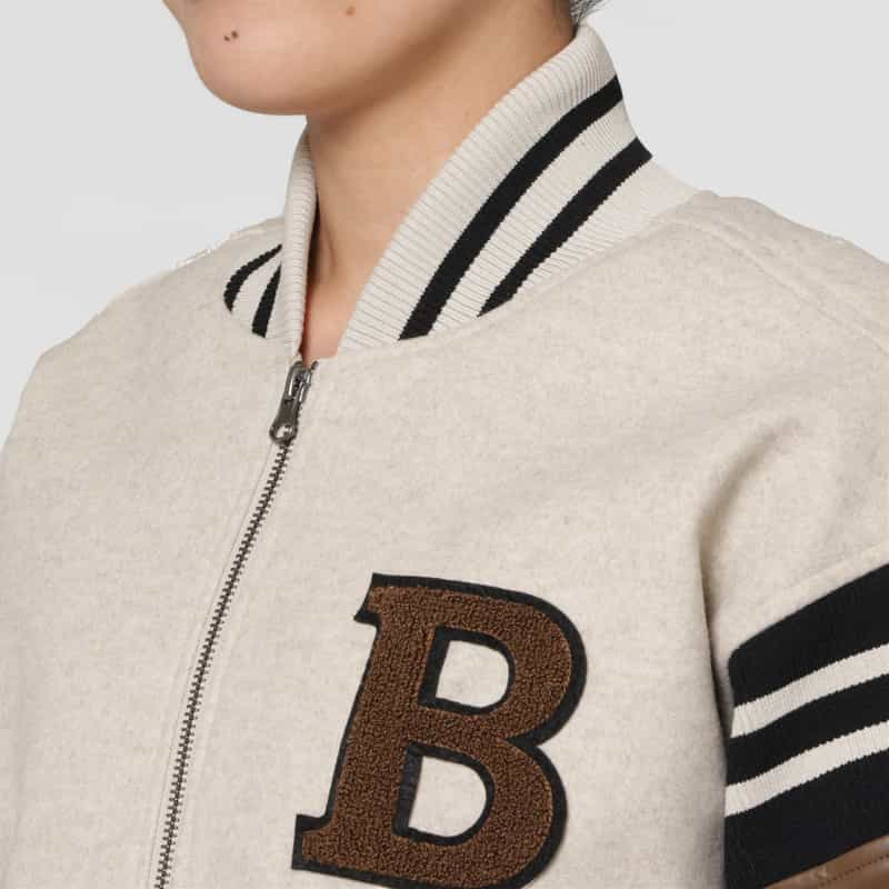 BARNEYS NEW YORK 異素材コンビネーション スタジアムジャンパー BEIGE