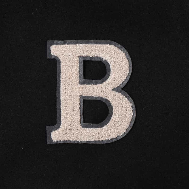 BARNEYS NEW YORK 異素材コンビネーション スタジアムジャンパー BLACK