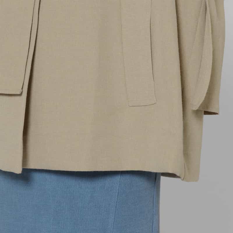 BARNEYS NEW YORK レイヤードデザイン スタンドカラー ショートコート BEIGE