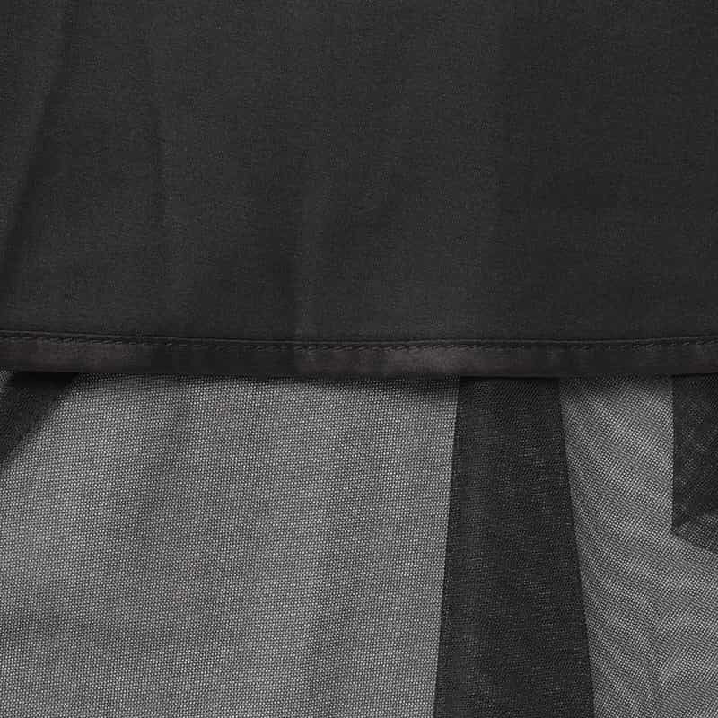 BARNEYS NEW YORK ウォッシャブル ランダムラッフル チュールスカート BLACK
