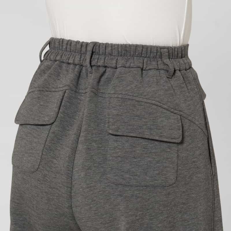BARNEYS NEW YORK ウォッシャブル サイドラインデザイン ドローストリングパンツ DARK GRAY