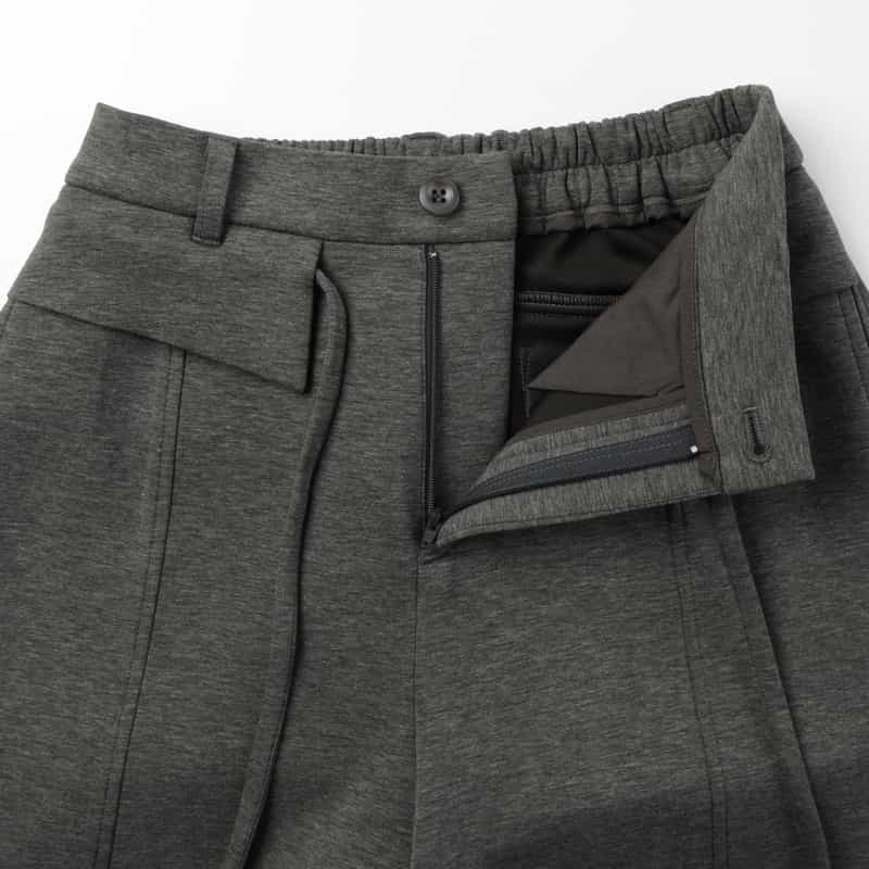 BARNEYS NEW YORK ウォッシャブル サイドラインデザイン ドローストリングパンツ DARK GRAY