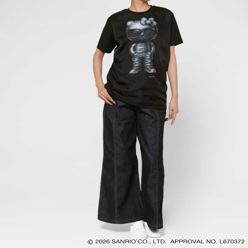 TRIPPY ART TRIPPY ART＜トリッピー アート＞ バーニーズ　ニューヨーク限定プリントTシャツ “HELLO KITTY“ BLACK