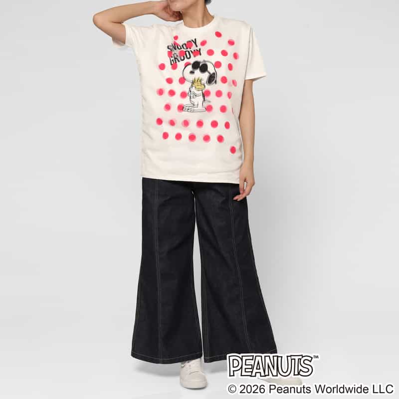 TRIPPY ART TRIPPY ART＜トリッピー アート＞ バーニーズ　ニューヨーク限定プリントTシャツ “SNOOPY“ WHITE