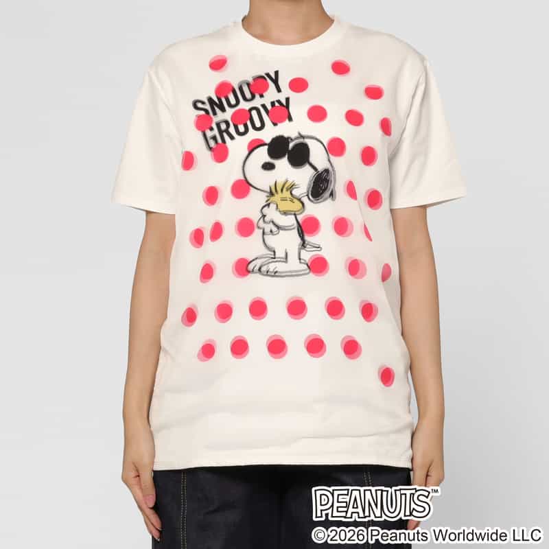 TRIPPY ART TRIPPY ART＜トリッピー アート＞ バーニーズ　ニューヨーク限定プリントTシャツ “SNOOPY“ WHITE